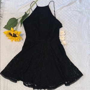Urban outfitters black lacy dress